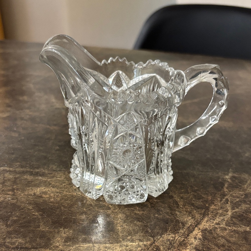 Nucut Imperial Elegant Clear Glass Crystal Creamer 1912